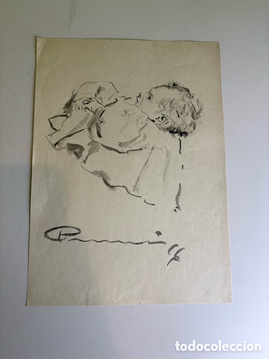 Arte: Carles Prun&eacute;s (1937-2017) &ndash; Estudio de madre e hijo, dibujo a tinta sobre papel (1956)
