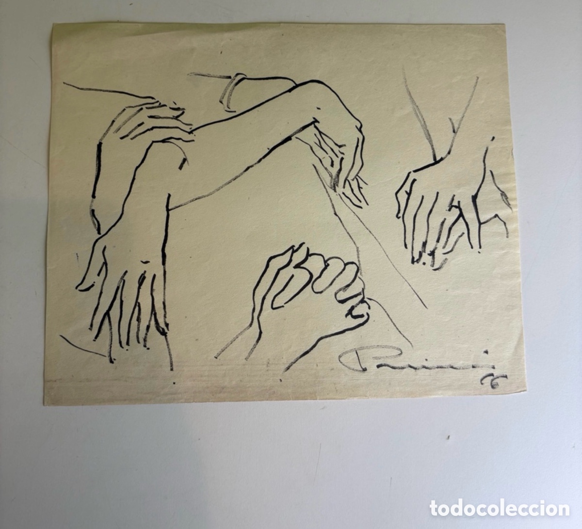 Arte: Carles Prun&eacute;s (1937-2017) &ndash; Estudio de manos, dibujo sobre papel (1956)