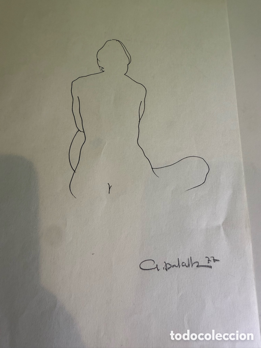 Arte: Andreu Balcells (Bruguera) dibujo , desnudo femenino firmado y fechado 1977, 35 x 27 cm