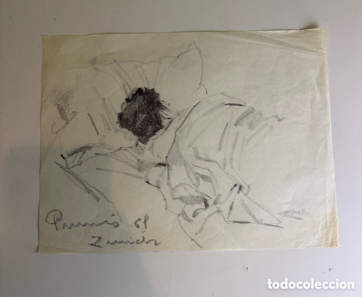 Arte: Andreu Balcells (Bruguera) dibujo original de desnudo femenino firmado y fechado 1977