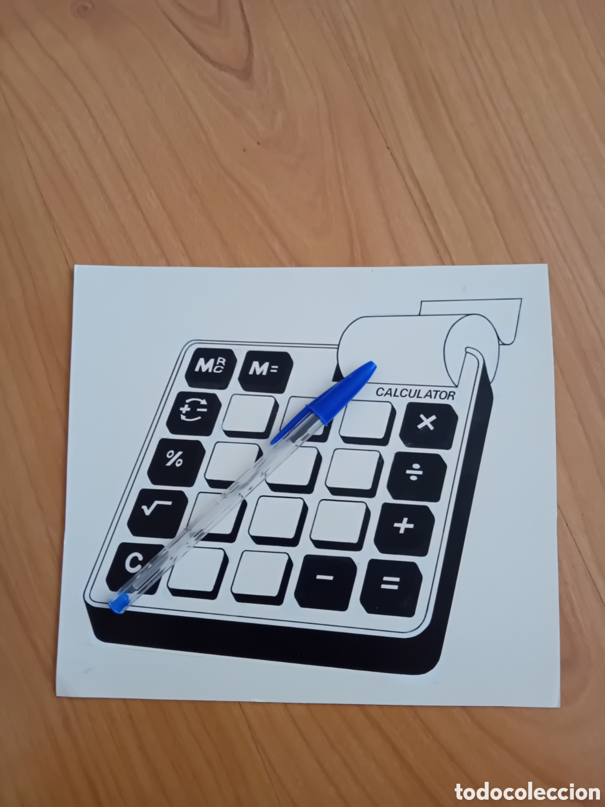Arte: DIBUJO ORIGINAL PUBLICITARIO DE UNA CALCULADORA. A&Ntilde;OS 80-902