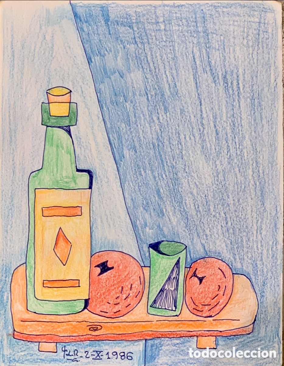 Art: MEDINA ROSIQUE, Manuel (Murcia. &ldquo;Bodeg&oacute;n&rdquo;. L&aacute;piz sobre papel. 1986.