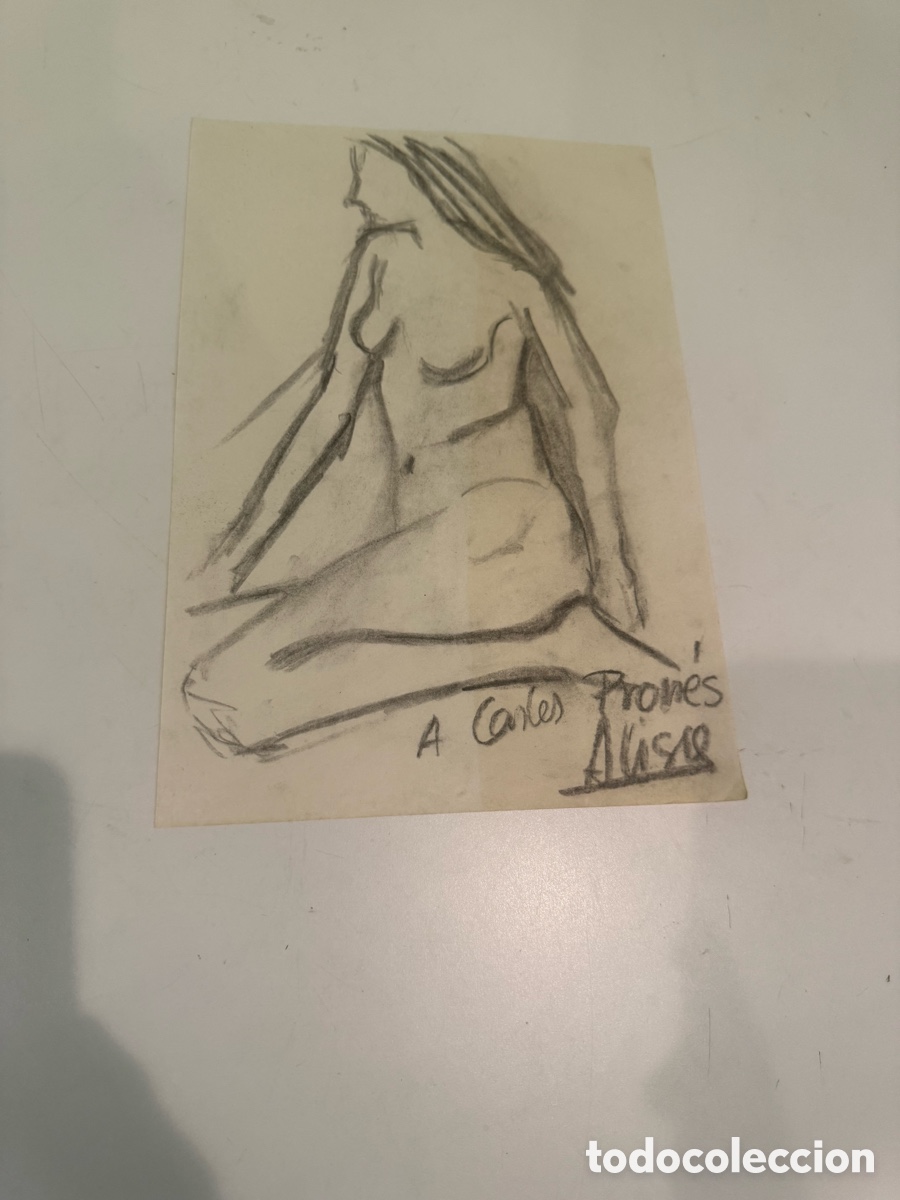 Arte: Alisa &ndash; Desnudo femenino sobre papel dedicado a Carles Prun&eacute;s