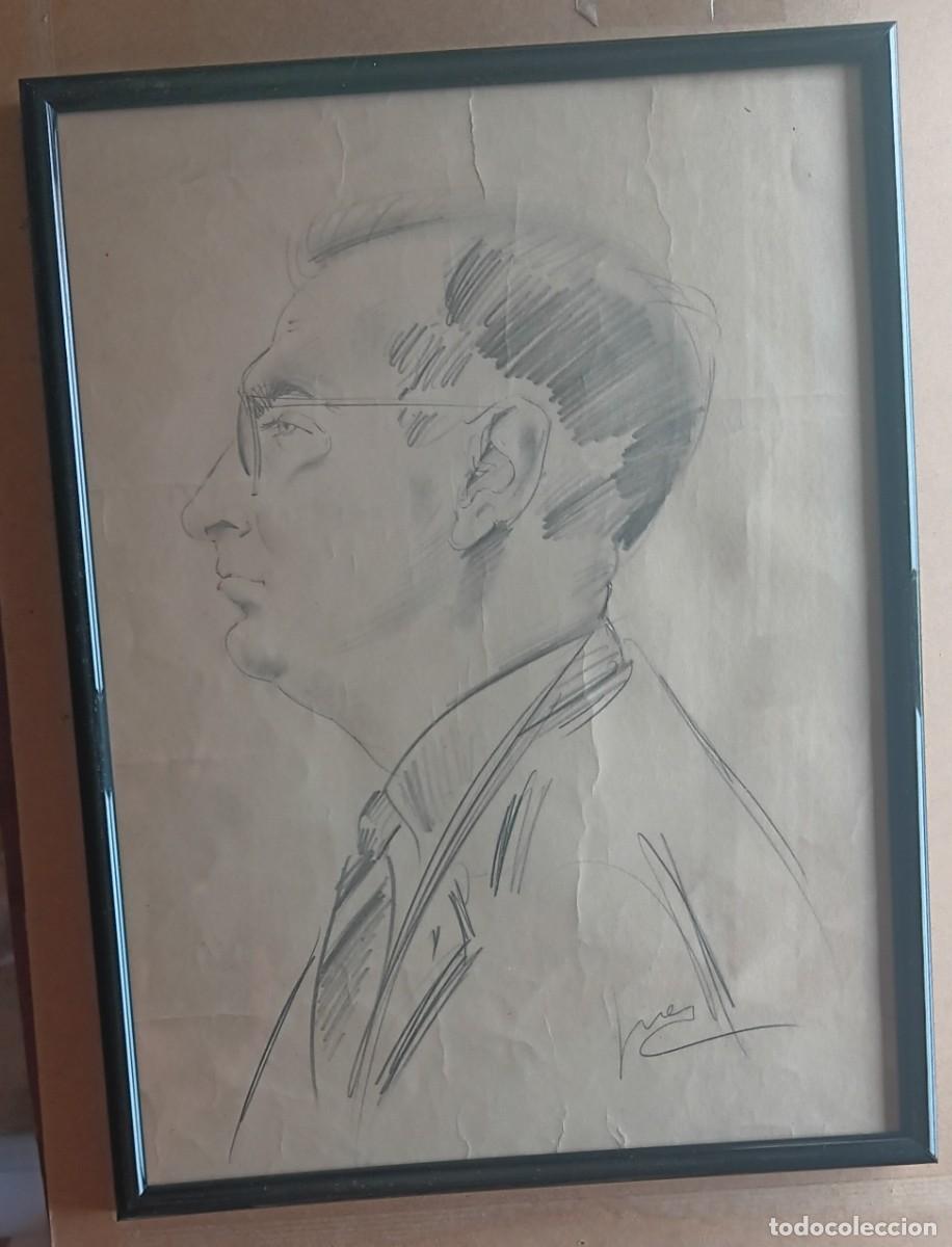 Arte: NARC&Iacute;S BARTINA GASSIOT. DIBUJO CARBONCILLO ENMARCADO CRISTAL. MEDIDAS: 41 X 31. FIRMADO. 08-01-1962.