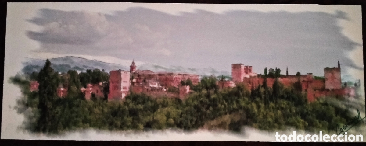 Arte: DIBUJO a L&Aacute;PICES ACURERABLES / * ALHAMBRA DE GRANADA *. FDO.: CASAMAYOR, Pepe (V&eacute;lez M&aacute;laga, 1951)