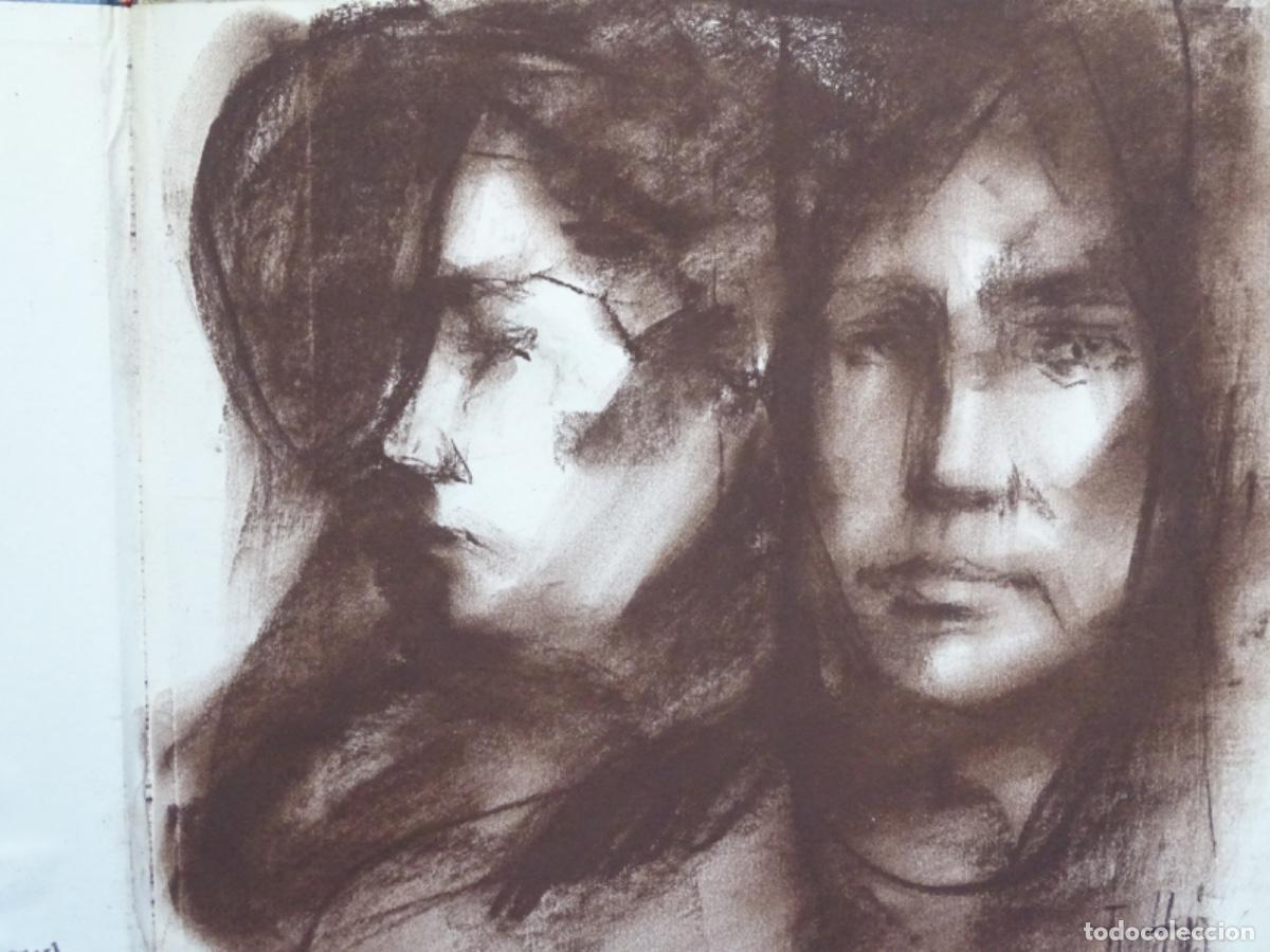 Arte: DIBUJO FUENTETAJA EN LIBRO CON DEDICATORIA. - Foto 1