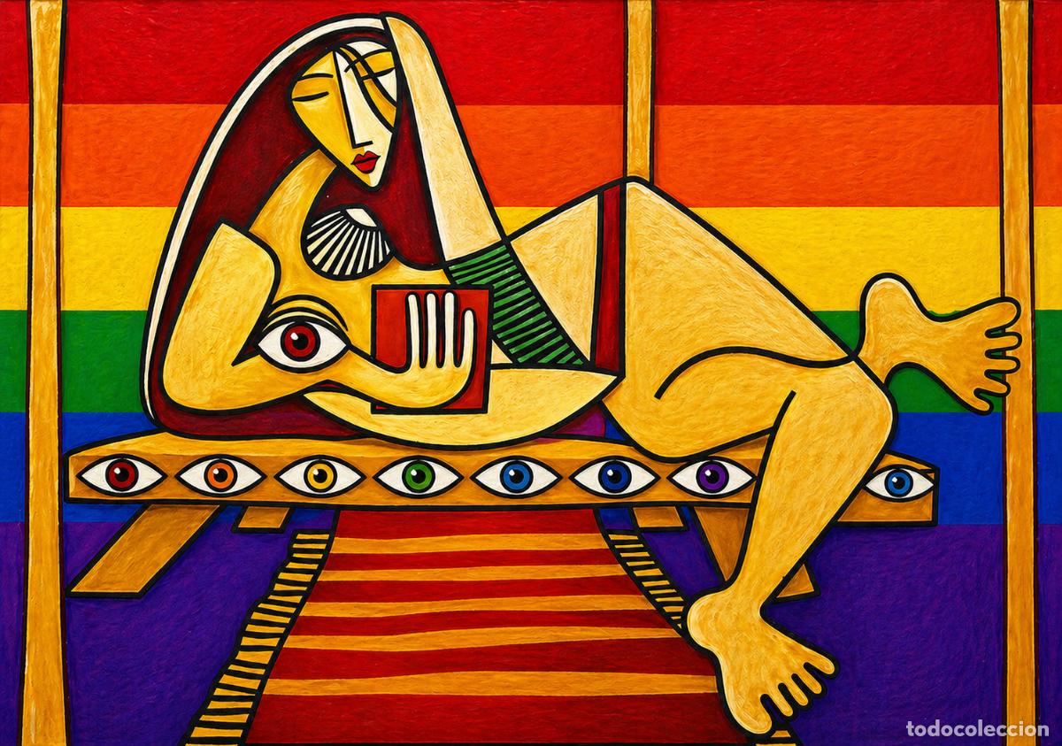 Arte: L&Aacute;MINA, DIBUJO, CUADRO.-MIRADAS..H26..30x42 cm.-280g/m2.