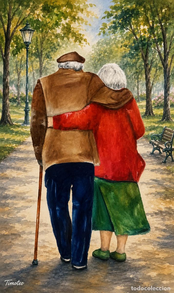 Art: L&Aacute;MINA, DIBUJO, CUADRO.- PASEO FELIZ..H116..30x42 cm.-280g/m2.