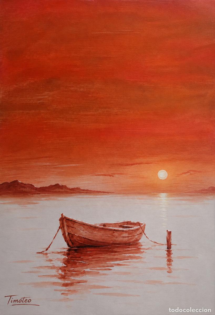 Arte: L&Aacute;MINA, DIBUJO, CUADRO.- ATARDECER..H125..30x42 cm.-280g/m2.