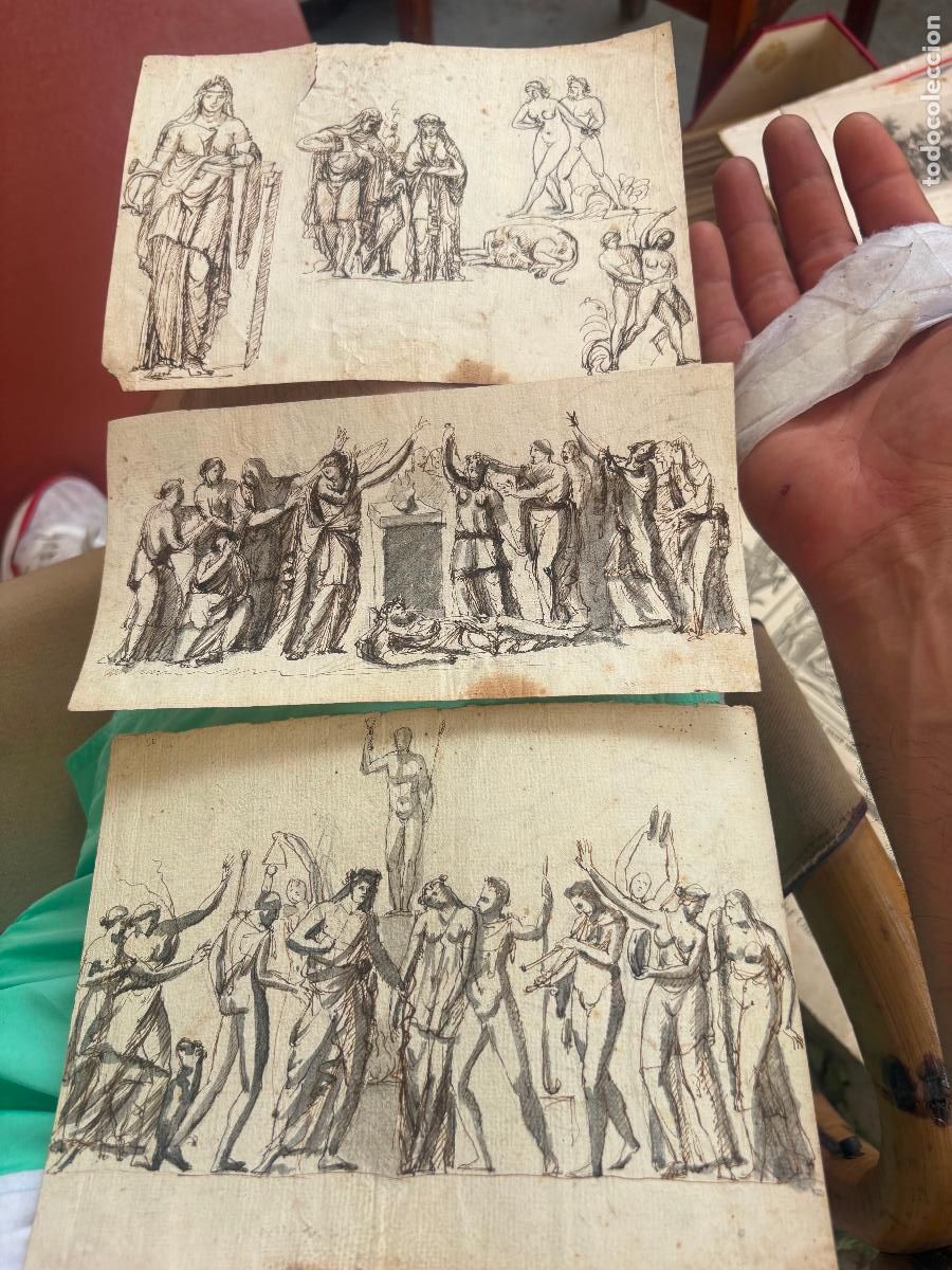 Arte: Antiguos dibujos bocetos a estudiar