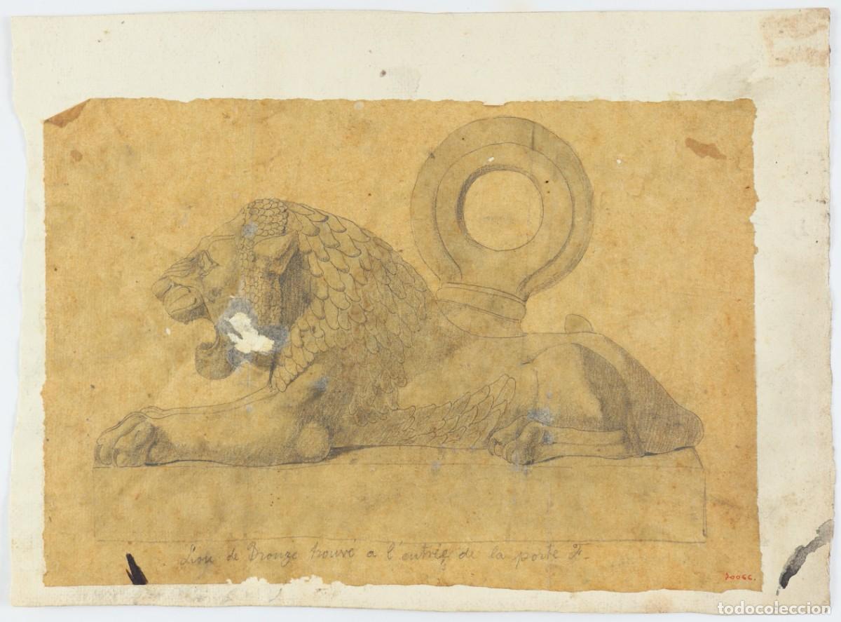 Arte: Lion de Bronze trouv&eacute; a l&rsquo;entr&eacute;e de la porte F.