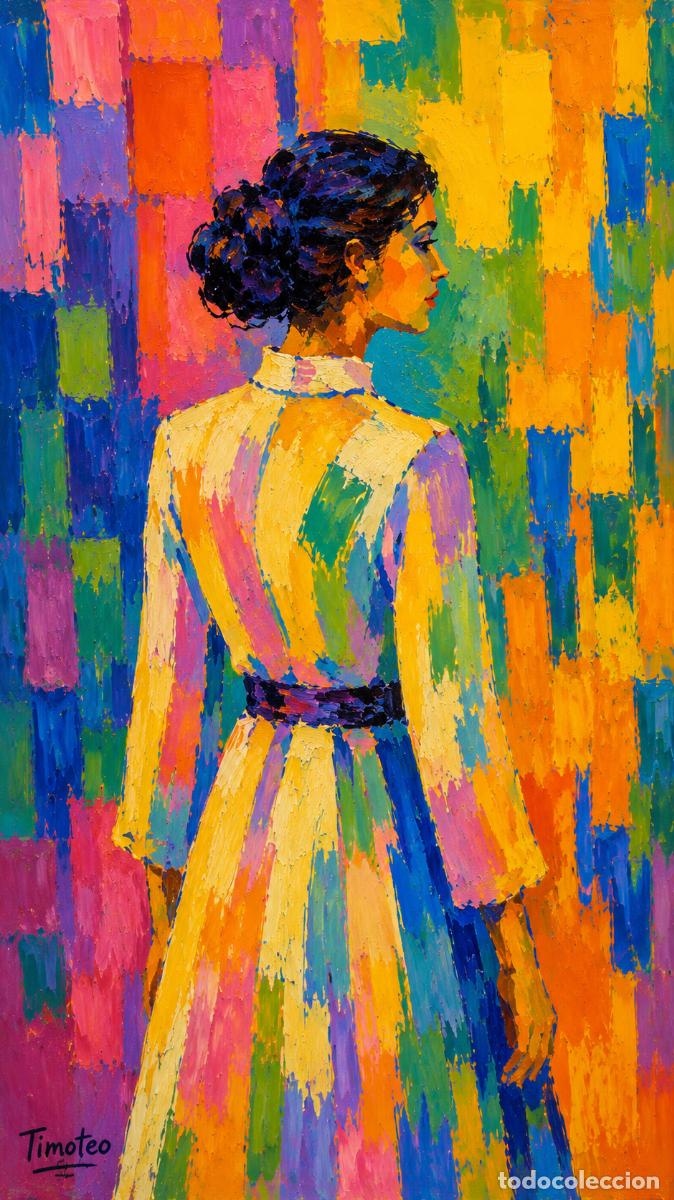 Arte: L&Aacute;MINA, DIBUJO, CUADRO.- CHICA FAUVE..H153..30x42 cm.-280g/m2.