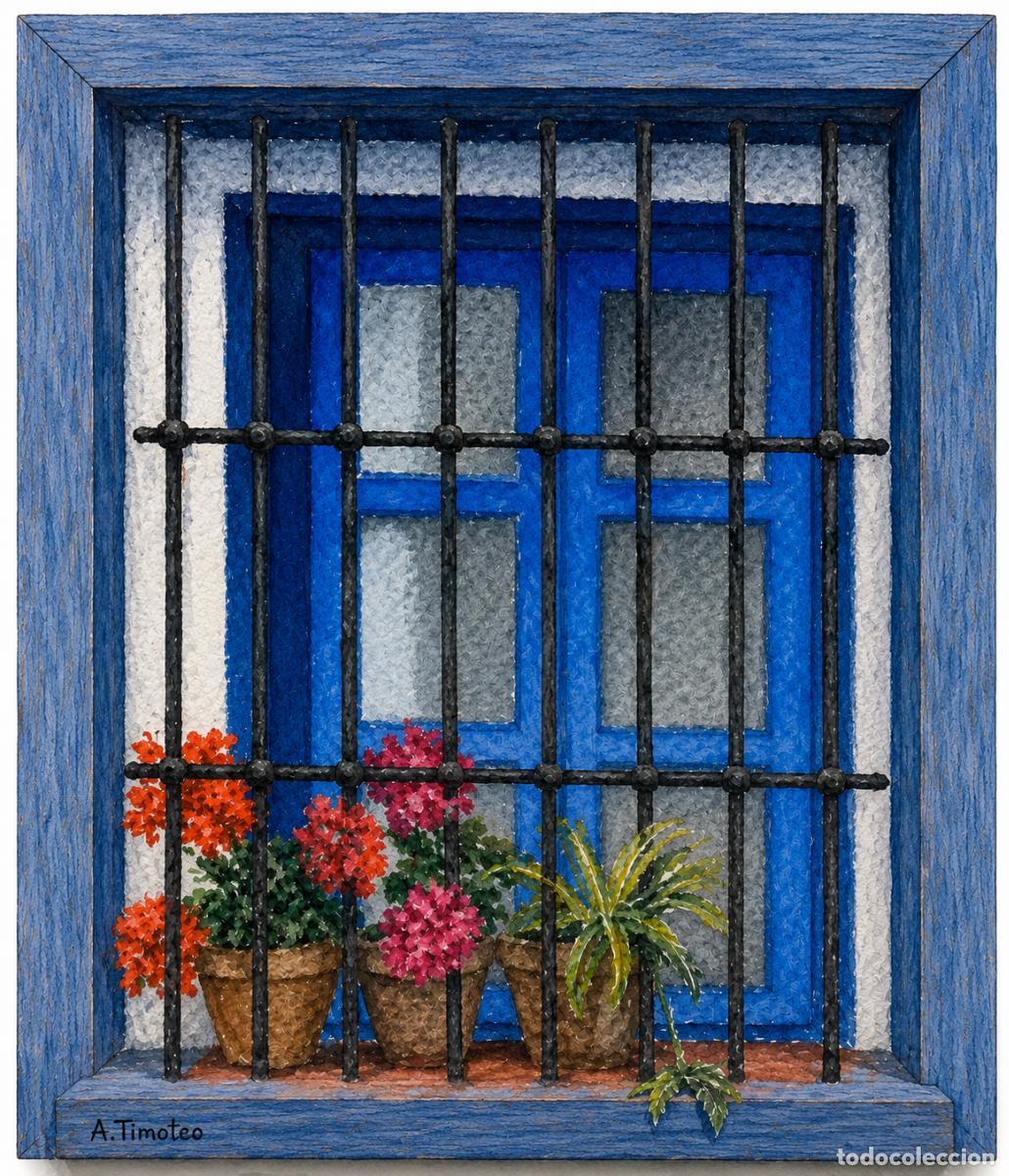 Arte: L&Aacute;MINA, DIBUJO, CUADRO.- MI VENTANA..H167..30x42 cm.-280g/m2.