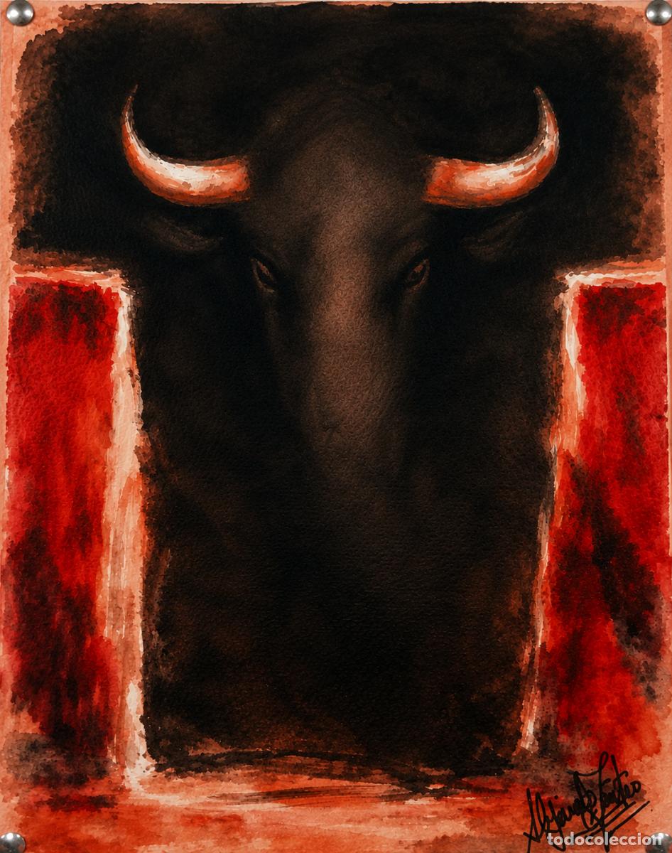 Arte: L&Aacute;MINA, DIBUJO, CUADRO.- TAURO..H163..30x42 cm.-280g/m2.