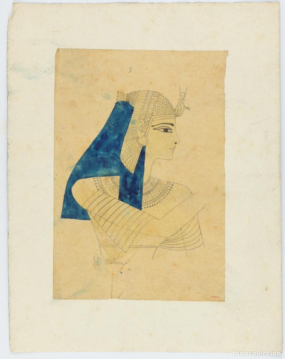 Arte: La Reina. Reina Egipcia con tocado y aretes