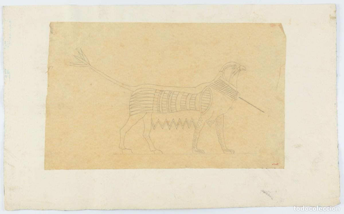 Arte: Grifo antiguo egipcio. Tumba de Khety.