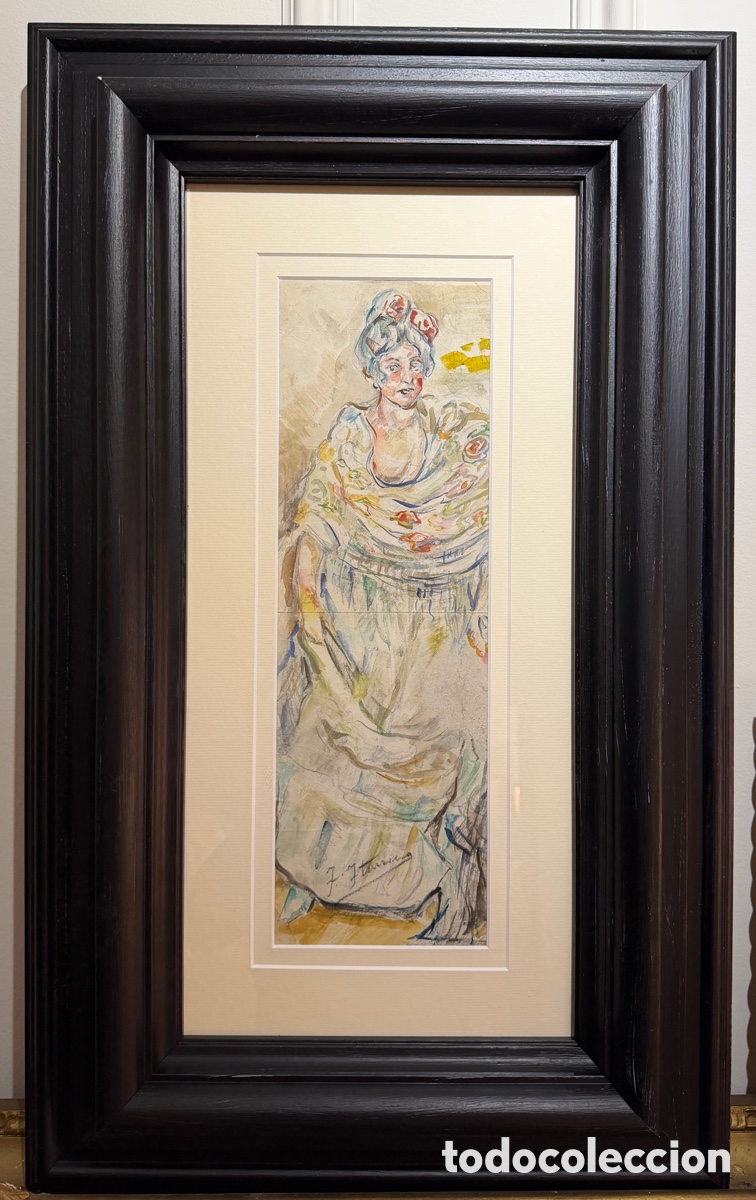 Arte: Francisco Iturrino (1864&ndash;1924) Dama con mant&oacute;n