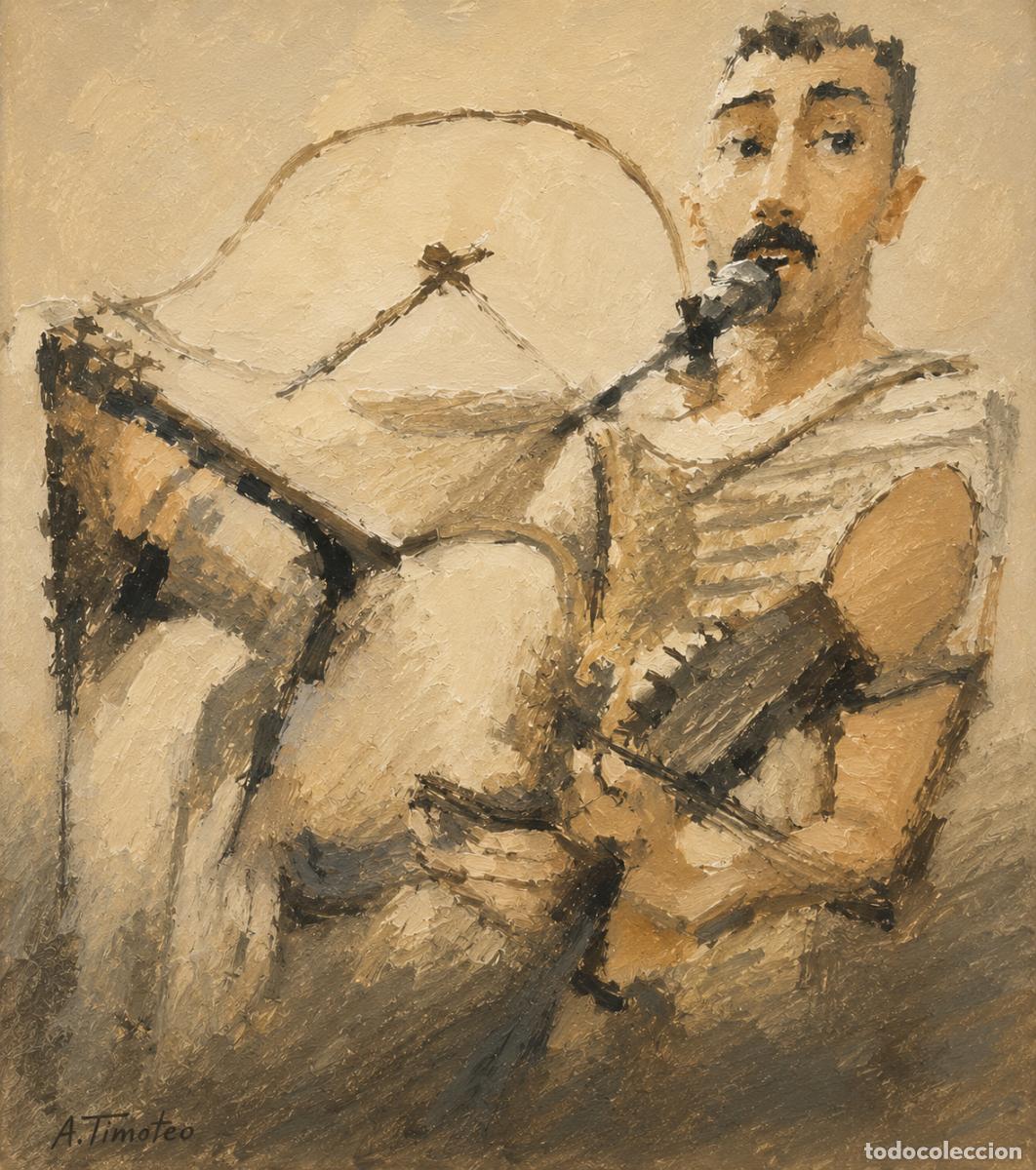 Arte: L&Aacute;MINA, DIBUJO, CUADRO.- GUITARRISTA..H174..30x42 cm.-280g/m2.