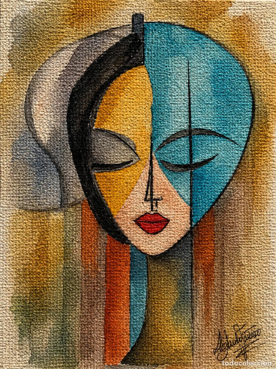 Arte: L&Aacute;MINA de LIENZO ORIGINAL, DIBUJO, ACUARELA,CUADRO.- FRAGMENTOS DEL ALMA..H195..30x42 cm.-280g/m2.