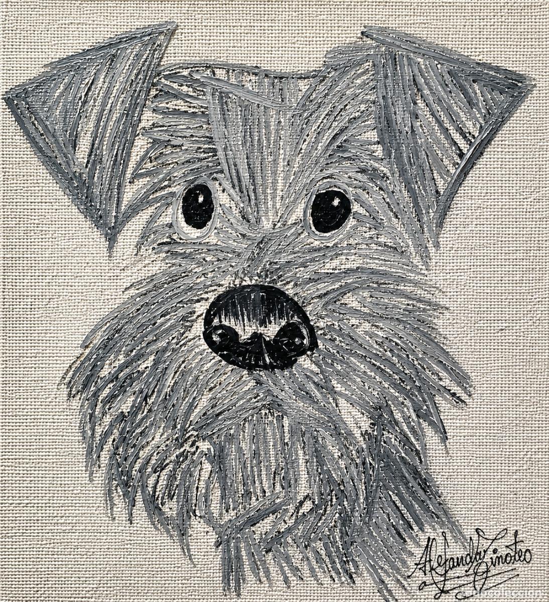 Arte: L&Aacute;MINA de LIENZO ORIGINAL, DIBUJO, ACUARELA,CUADRO.- MIRADA FIEL..H196..30x42 cm.-280g/m2.
