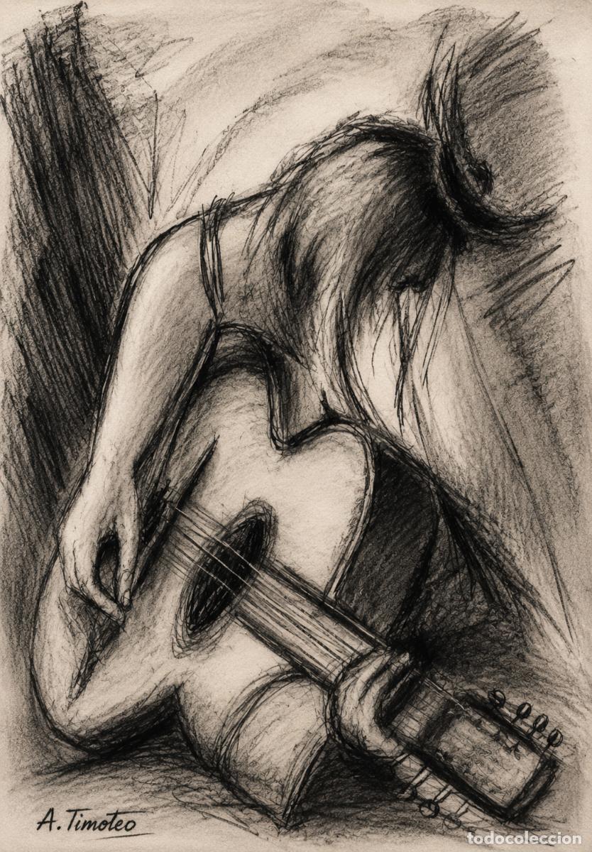 Arte: L&Aacute;MINA de LIENZO ORIGINAL, DIBUJO, ACUARELA,CUADRO.- SINFON&Iacute;A INTERIOR..H204..30x42 cm.-280g/m2.