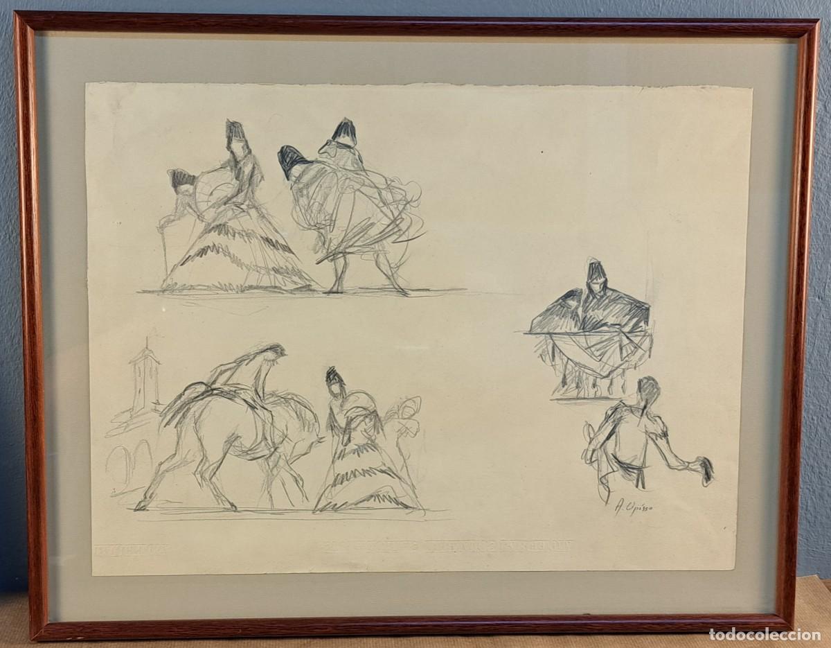 Arte: Dibujo original de Alfredo Opisso Cardona (1907-1980)