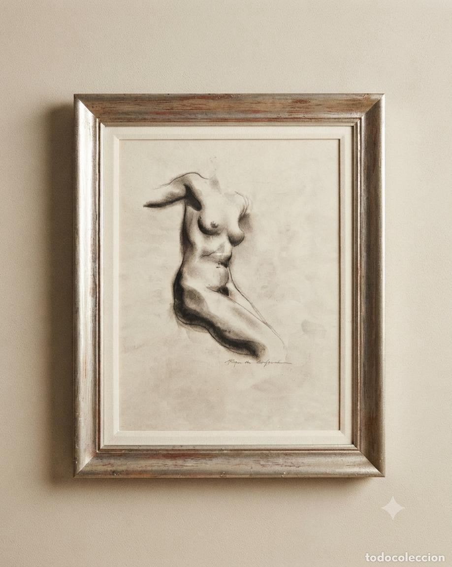 Arte: PEPE DE ARGANDA. TORSO. CARBONCILLO SOBRE PAPEL