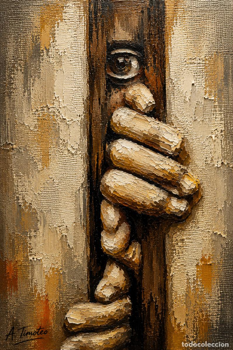Arte: L&Aacute;MINA de LIENZO ORIGINAL, DIBUJO, ACUARELA,CUADRO.- LA FUERZA SILENCIOSA..H217..30x42 cm.-280g/m2.