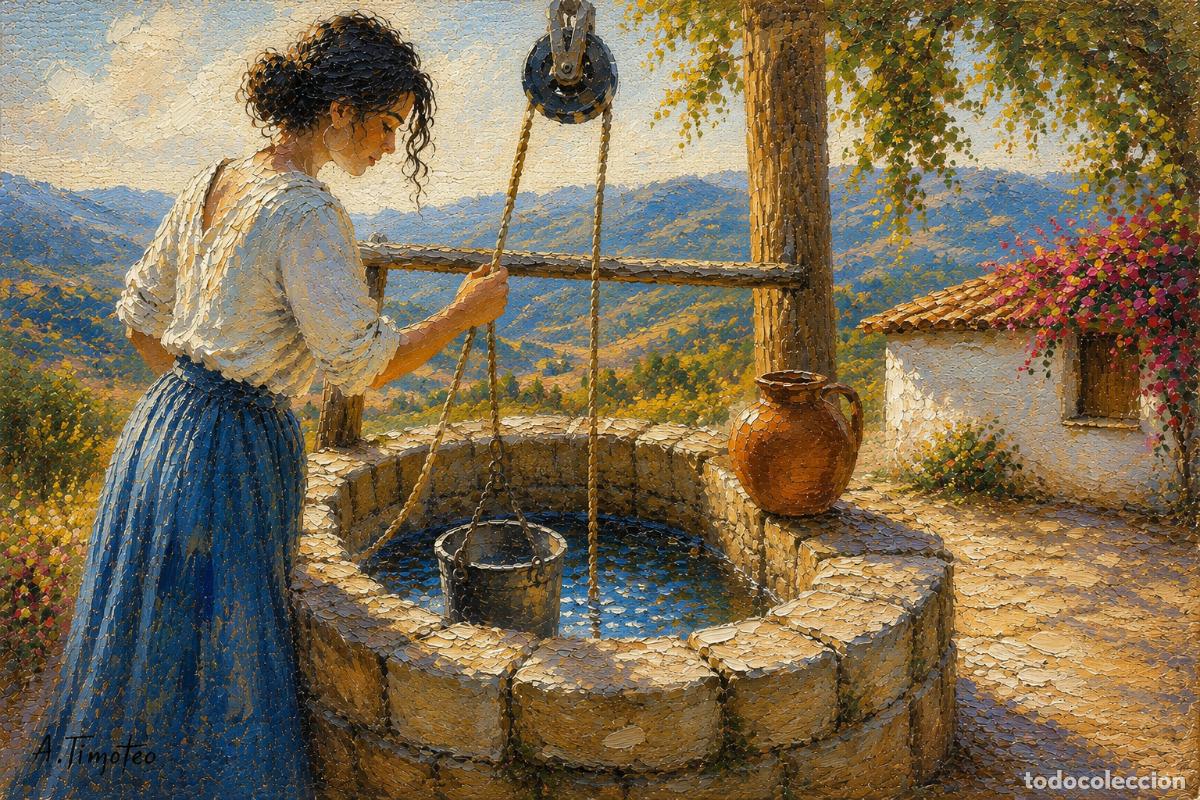 Arte: L&Aacute;MINA de LIENZO ORIGINAL, DIBUJO, ACUARELA,CUADRO.- EL AGUA QUE SOSTIENE..H219..30x42 cm.-280g/m2.
