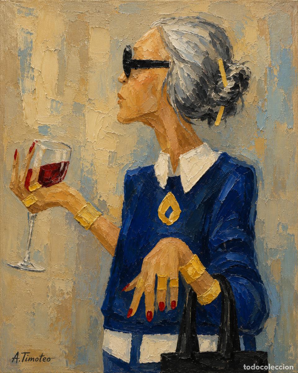 Arte: L&Aacute;MINA de LIENZO ORIGINAL, DIBUJO, ACUARELA,CUADRO.- ELEGANCIA EN SILENCIO..H231..30x42 cm.-280g/m2.
