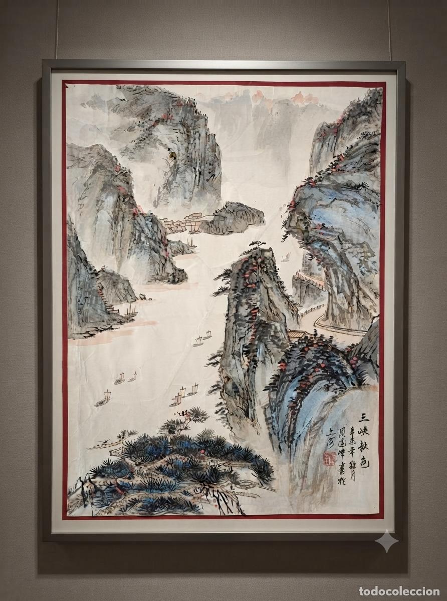 Arte: Paisaje oriental. Sobre papel