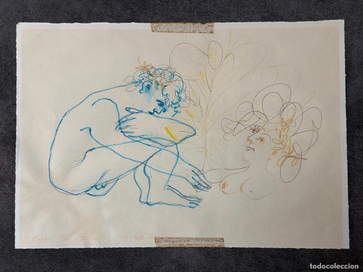Arte: Rafael P&eacute;rez Estrada , dibujo original firmado y fechado 13-XII-19... , M&aacute;laga