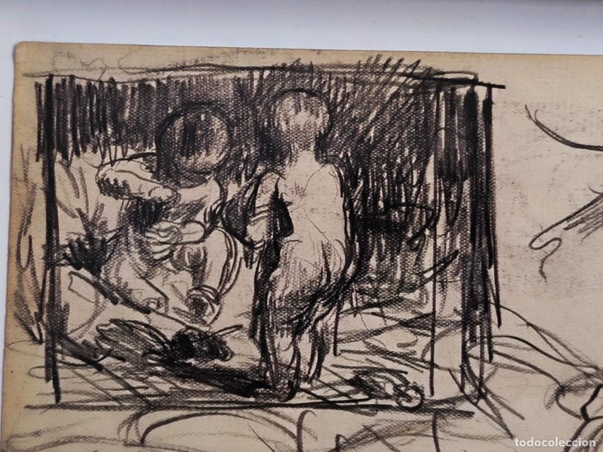 Arte: C&Iacute;RCULO DE SOROLLA. NI&Ntilde;OS JUGANDO. DIBUJO A L&Aacute;PIZ. ESTUDIO PARA COMPOSICI&Oacute;N.