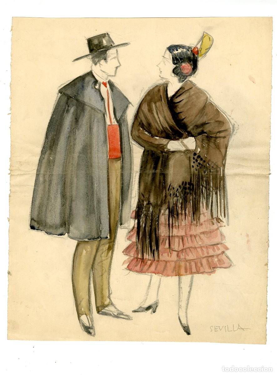 Arte: (C) Dibujo Original de Luis Macaya - Sevilla - T&eacute;cnica Carb&oacute;n 28x35cm