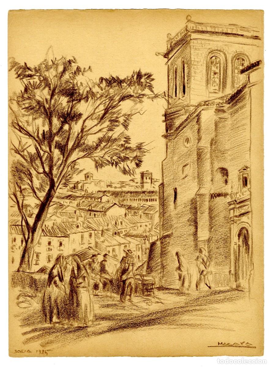 Arte: (C) Dibujo Original de Luis Macaya - Soria 1985 - T&eacute;cnica Carb&oacute;n 28x37cm