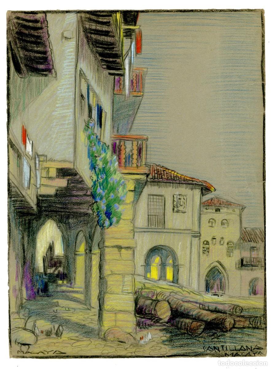 Arte: (C) Dibujo Original de Luis Macaya - Santillana - T&eacute;cnica Carb&oacute;n 28x37cm