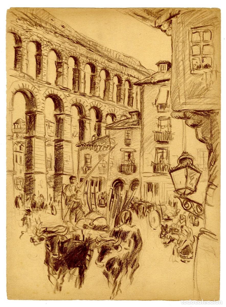 Arte: (C) Dibujo Original de Luis Macaya - Segovia - T&eacute;cnica Carb&oacute;n 28x37cm