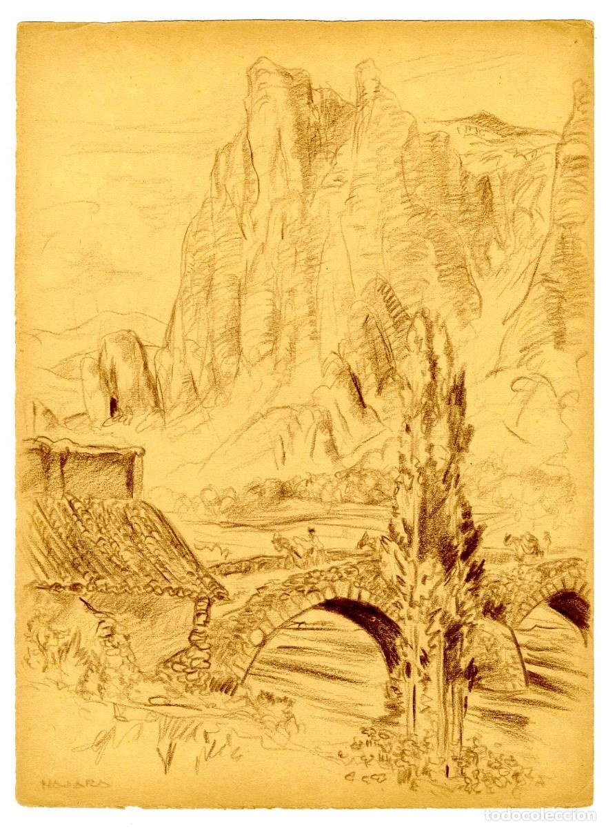 Arte: (C) Dibujo Original de Luis Macaya - Rio Najara Logro&ntilde;o - T&eacute;cnica Carb&oacute;n 28x37cm