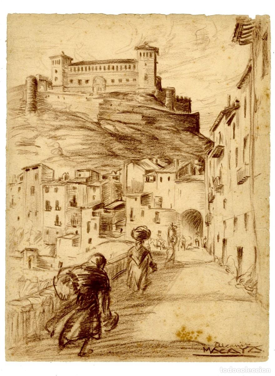 Arte: (C) Dibujo Original de Luis Macaya - Alca&ntilde;iz - T&eacute;cnica Carb&oacute;n 28x37cm