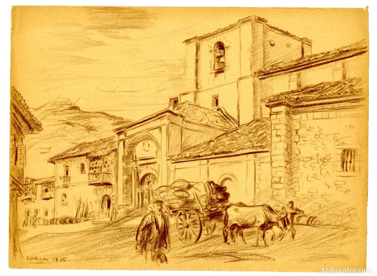Arte: (C) Dibujo Original de Luis Macaya - Soria 1925 - T&eacute;cnica Carb&oacute;n 28x37cm