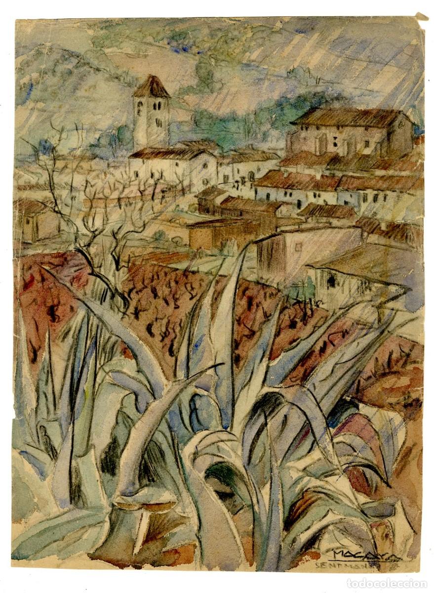 Arte: (C) Dibujo Original de Luis Macaya - Setmanat - T&eacute;cnica Carb&oacute;n 28x37cm