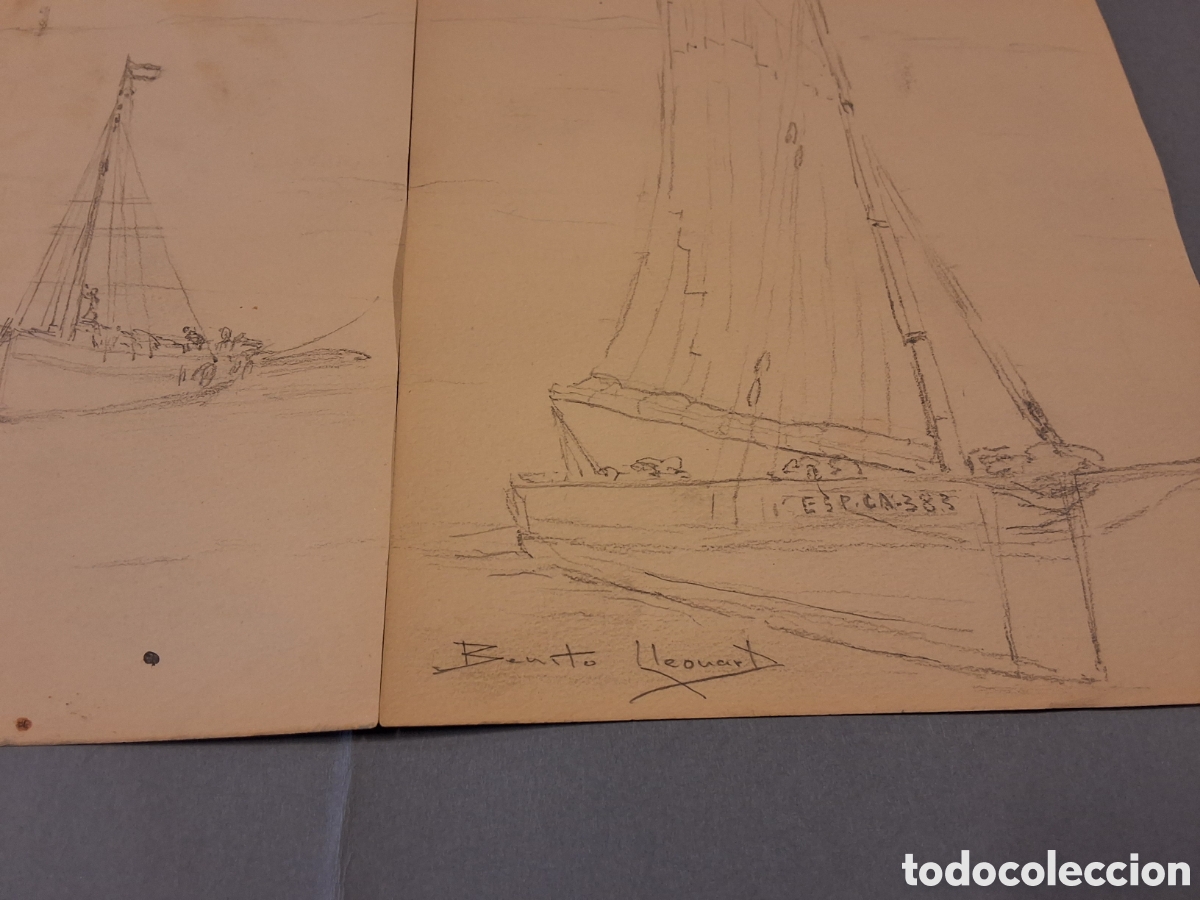 Arte: Benito lleonart. Barcas. - Foto 2