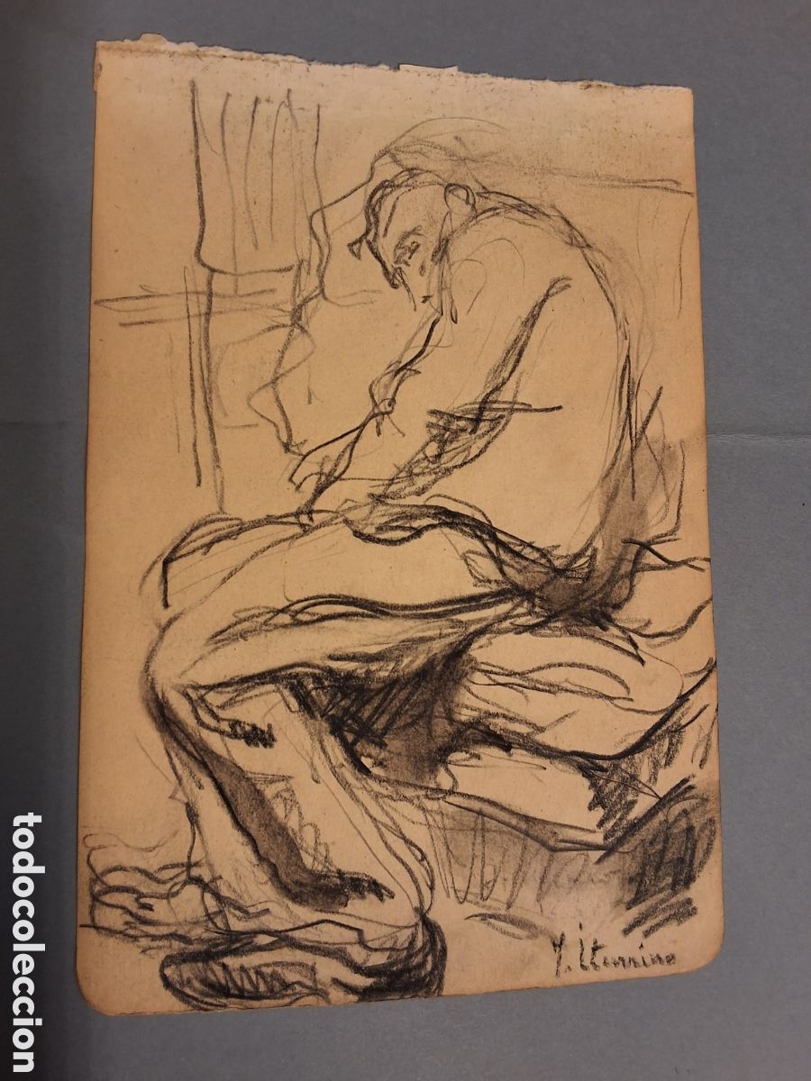 Kunst: Francisco Iturrino. Hombre durmiendo.