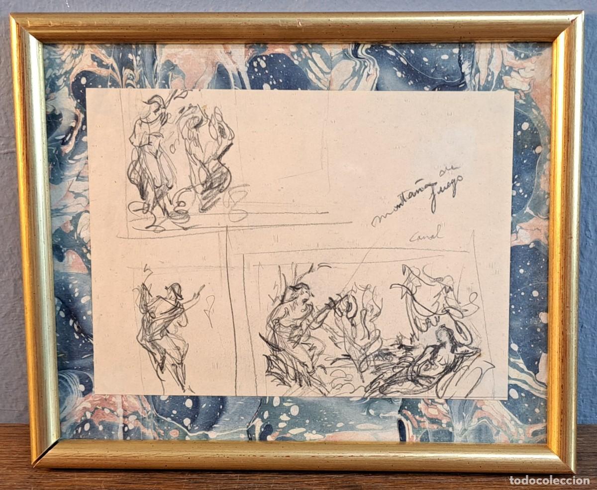 Arte: Boceto &ldquo;Monta&ntilde;a de fuego&rdquo; &ndash; dibujo firmado Canal
