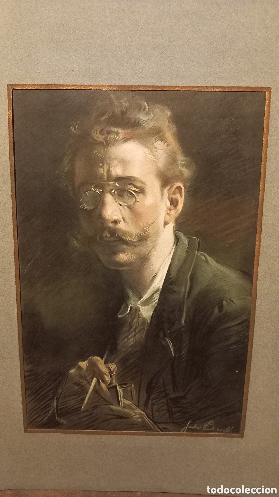 Arte: Retrato a pastel Julio Borrell I Pla