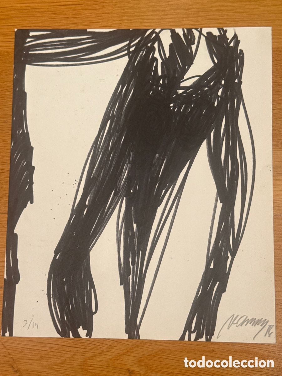 Arte: DIBUJO ORIGINAL DE ALBERTE PERMUY. FIRMADO. GRUPO ATL&Aacute;NTICA. LAMAZARES, MENCHU LAMAS, PATI&Ntilde;O