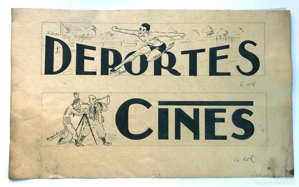 Arte: DIBUJO ORIGINAL TINTA / HERMINIO ARROYO ( MADRID ) A&Ntilde;OS 1932-36 / CABECERAS REVISTA BLANCO Y NEGRO