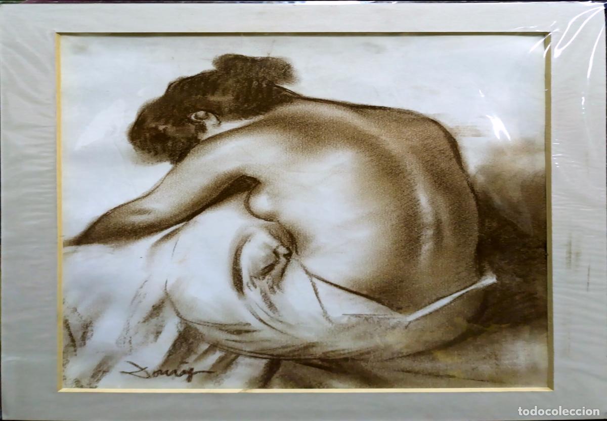 Arte: Dibujo a l&aacute;piz. Figura femenina. Domingo &Aacute;lvarez G&oacute;mez
