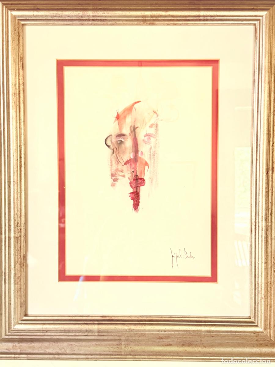 Arte: Figura expresionista &ndash; T&eacute;cnica mixta sobre papel &ndash; Firmada - Obra original