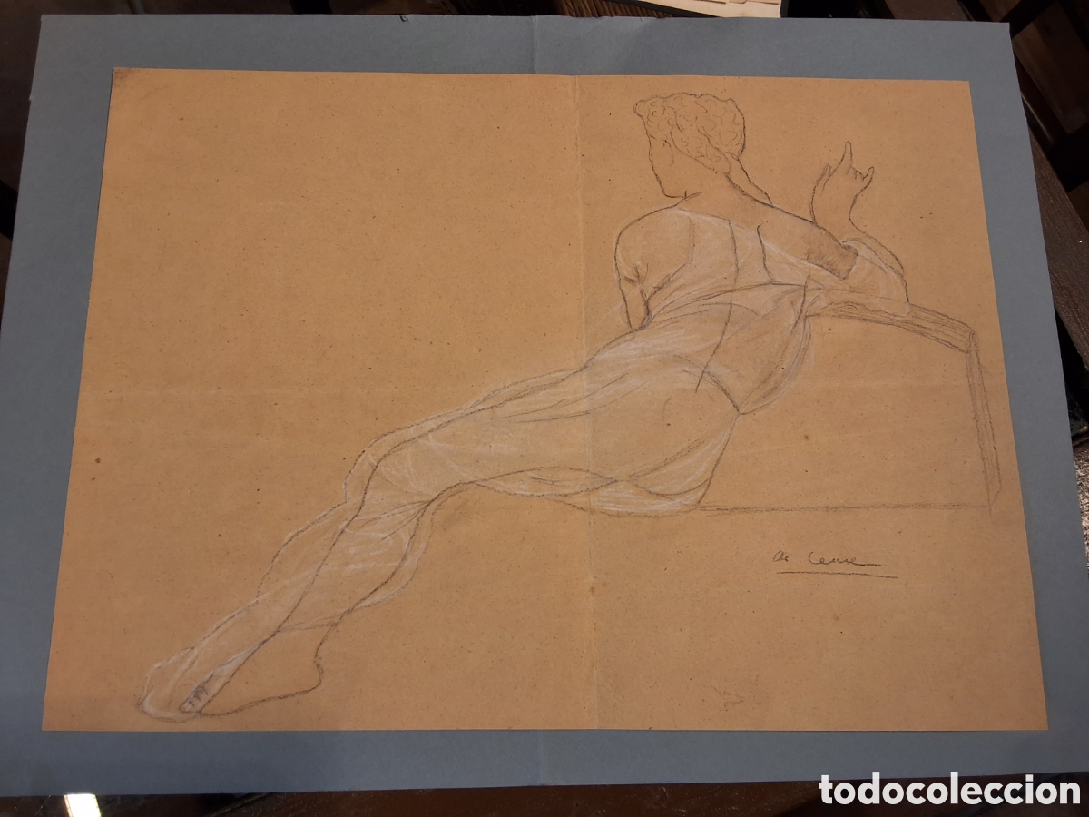 Arte: Alberto Duce. Dama sentada de espaldas.